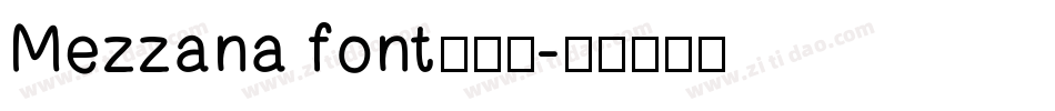 Mezzana font生成器字体转换